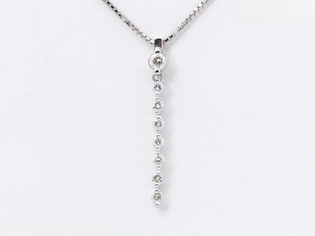 Ｐｔ９００／８５０ネックレス　ダイヤ　総４．３ｇ　チェ―ン約３９ｃｍ