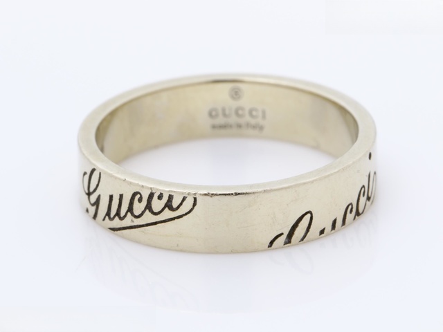 ＧＵＣＣＩ　アイコンプリントリング　７５０ＷＧ　総３．７ｇ