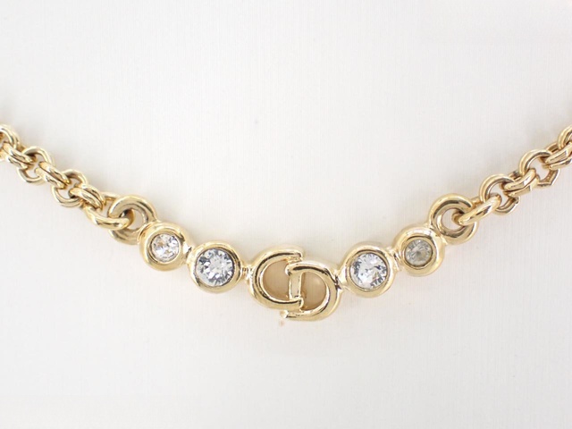 ラインストーン　ネックレス　首周り約４２ｃｍ