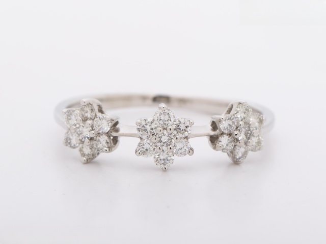 その他ライン　貴金属・指輪　Ｋ１８　ダイヤ０．４３ｃｔ　２．０ｇ　＃１４