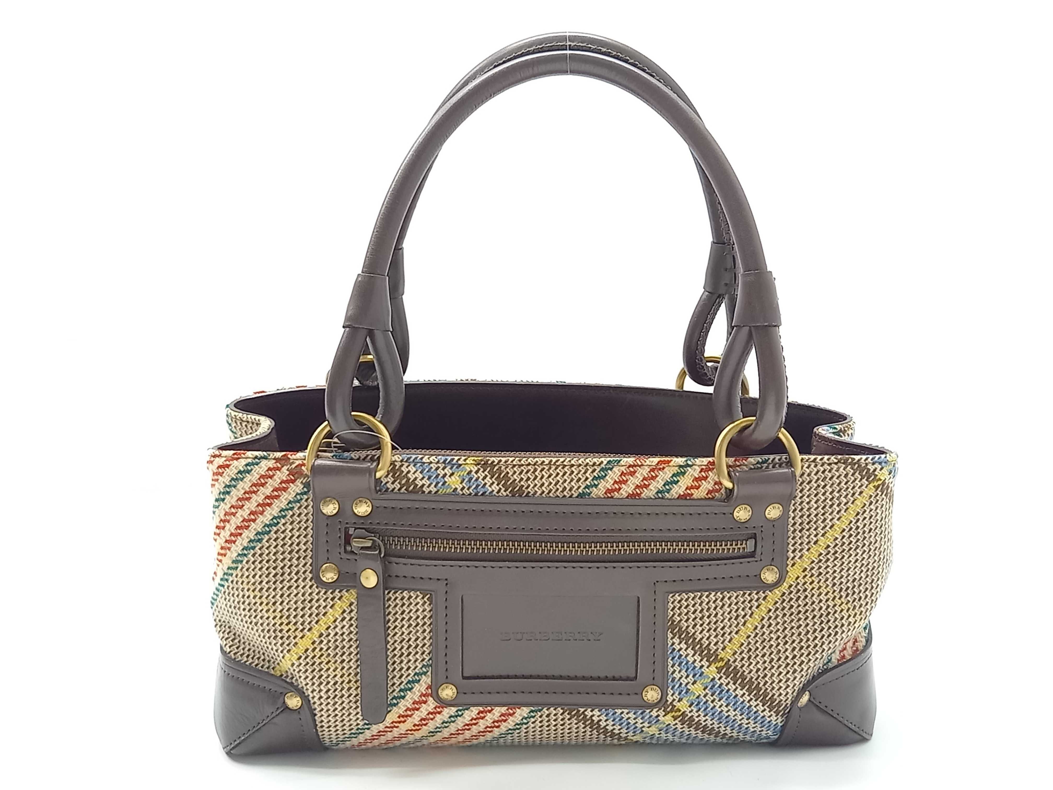 (7707_0316) BURBERRY TWEED HANDBAGS HANDBAGS
