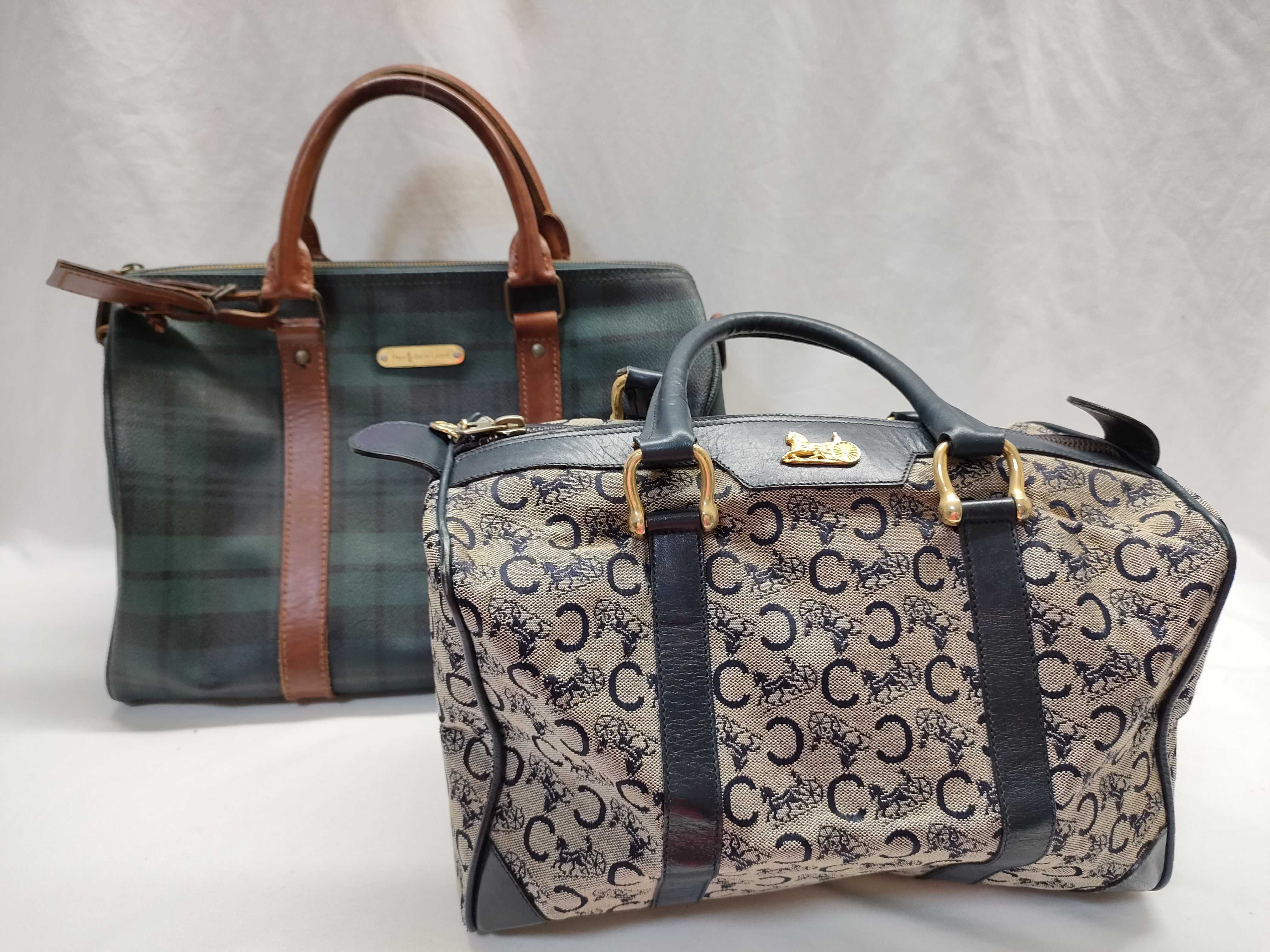 (7707_0298) CELINE Macadam Pattern/Ralph Lauren Boston*2 Boston Bag